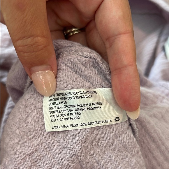 Universal Thread Lavender Crinkle Gauze Matching Set - Picture 7 of 7